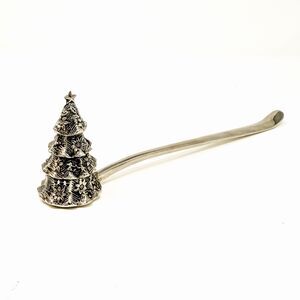 Godinger Silver Plated Tree Design Candle Snuffer Christmas Holiday Collection